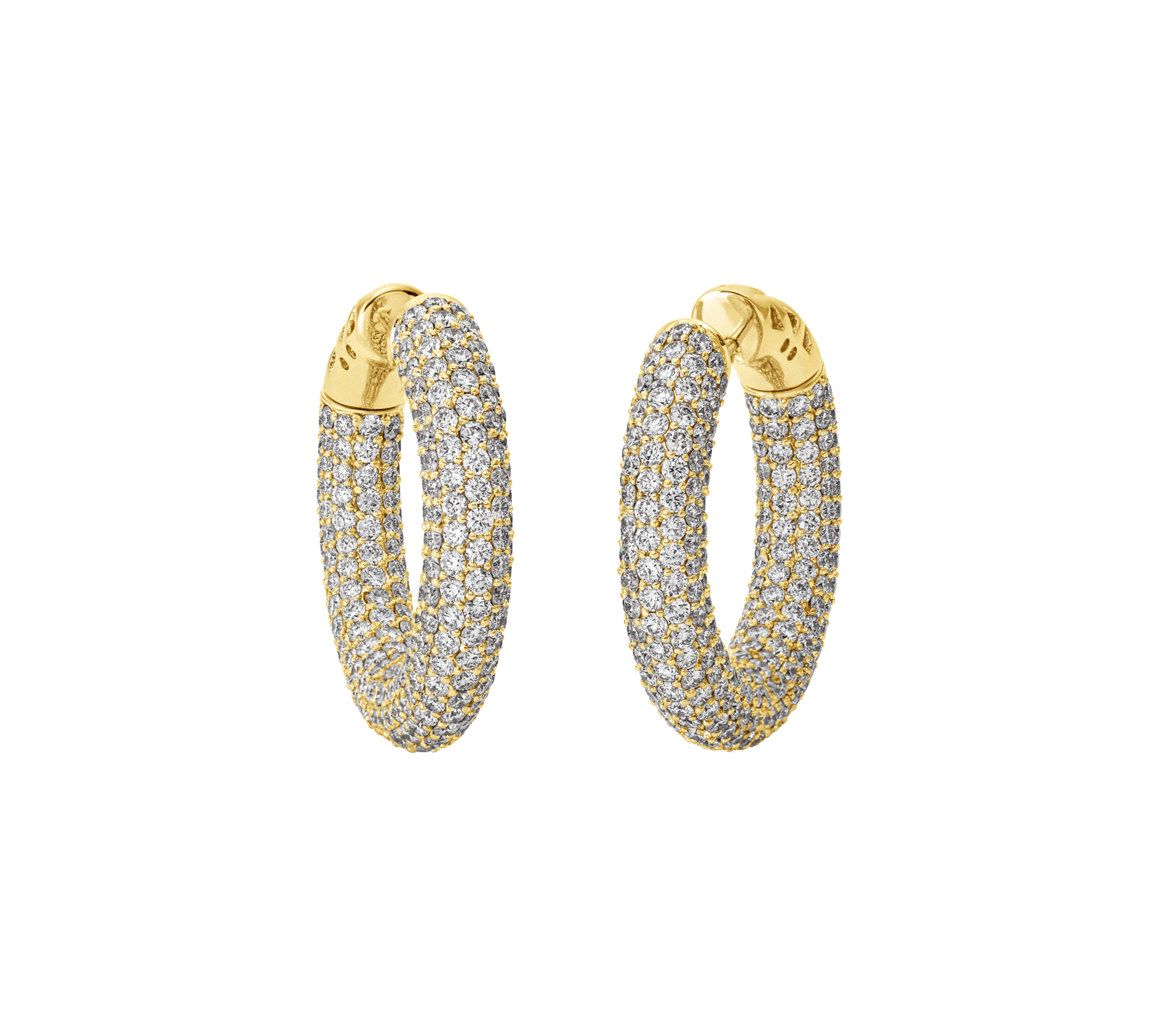 Brogle Selection diamond hoop earrings Brogle Selection diamond hoop earrings