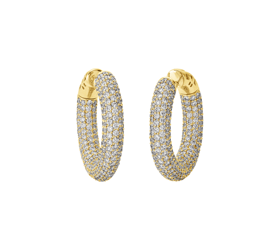 Brogle Selection diamond hoop earrings Brogle Selection diamond hoop earrings