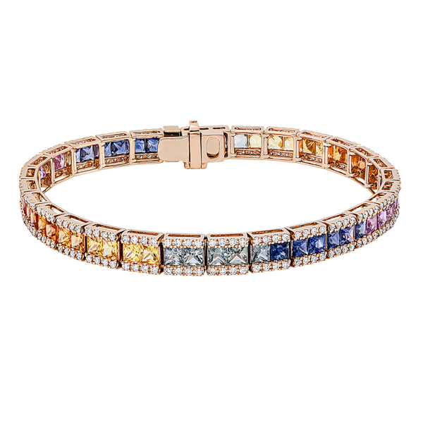 Brogle Selection Saphirarmband Rainbow