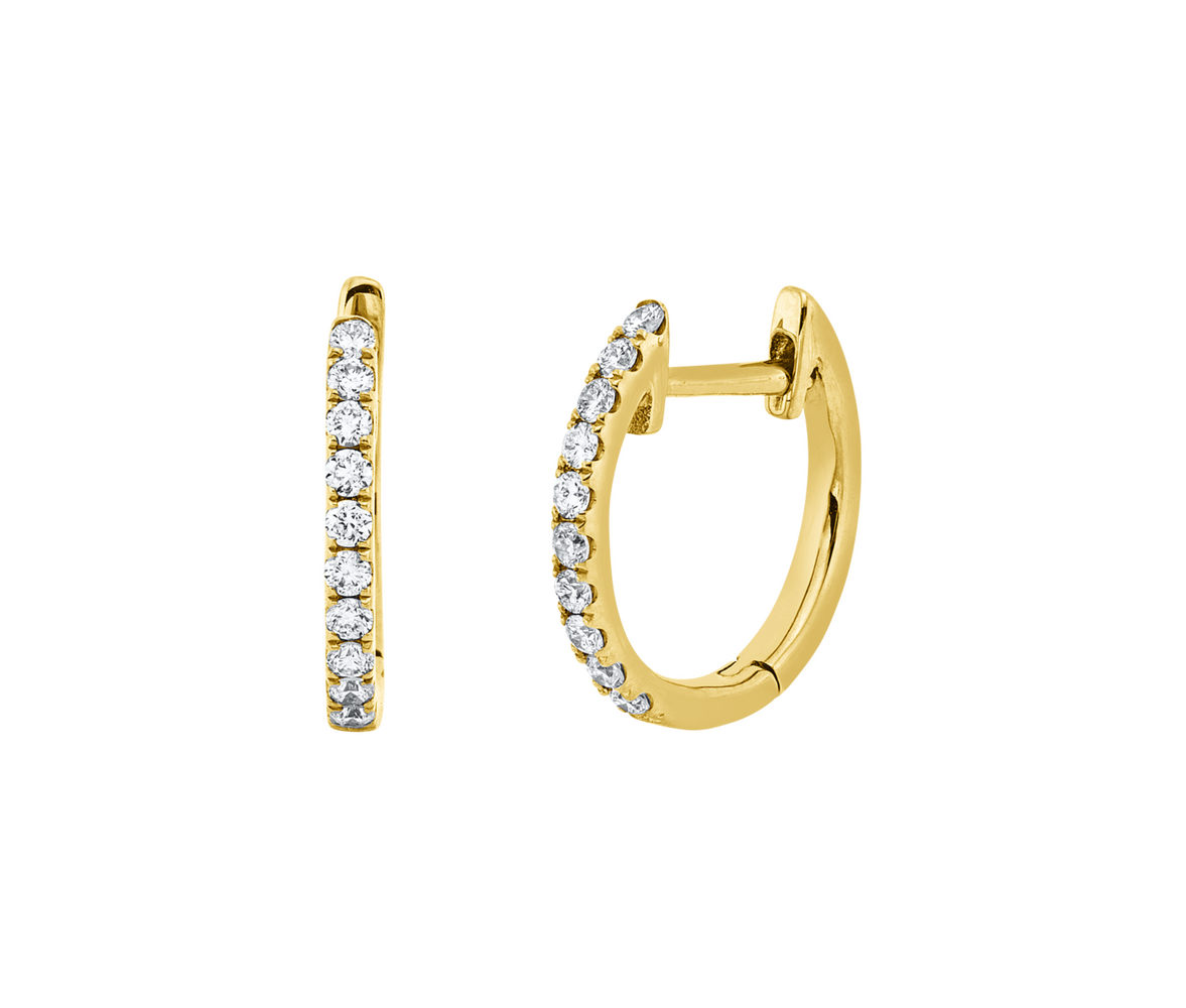 Brogle Classic diamond hoop earrings