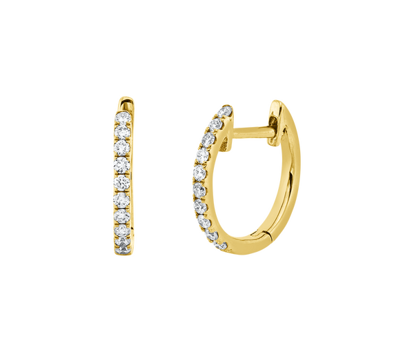 Brogle Classic diamond hoop earrings