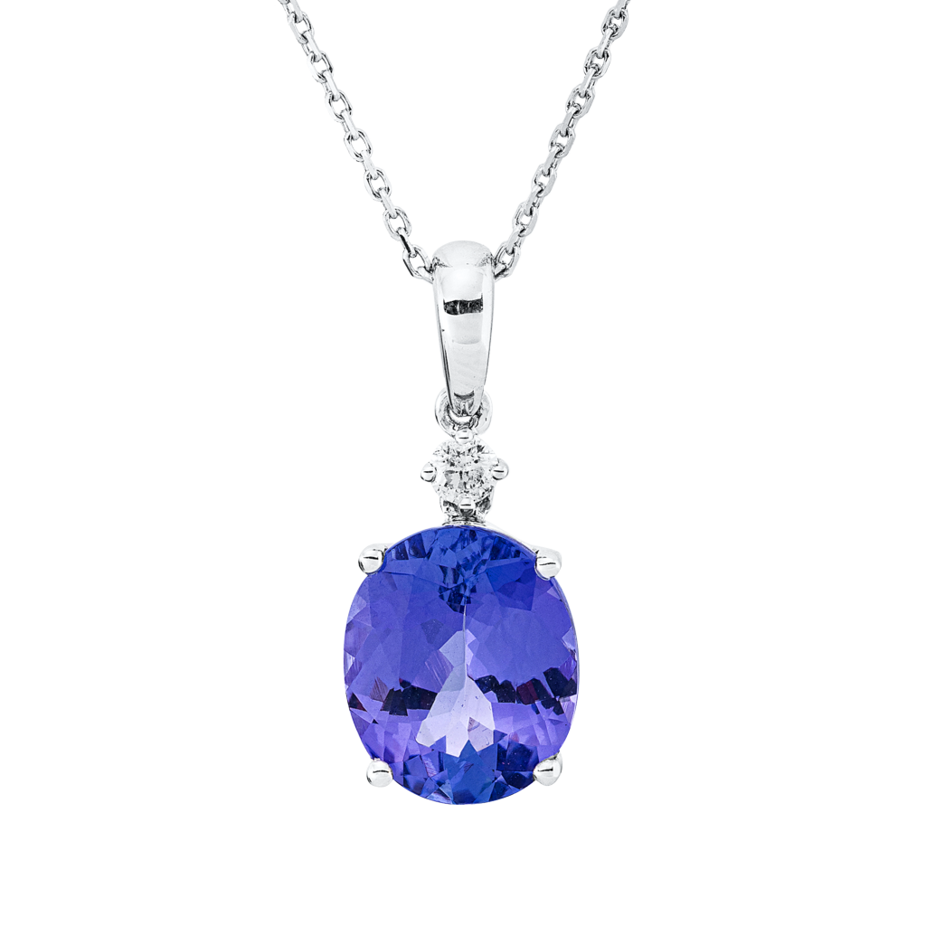 Brogle Selection necklace with tanzanite pendant Brogle Selection necklace with tanzanite pendant
