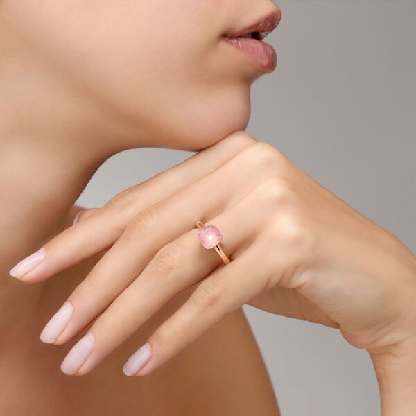 PAB4030 O6000 000QR 100 Pomellato nudo petit ring rose gold 18kt white gold 18kt rose quartz s64b0455198ec8d57