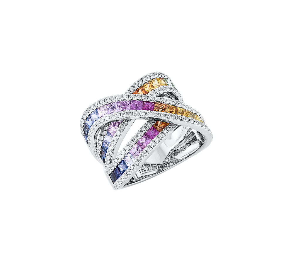 Brogle Selection Rainbow sapphire ring