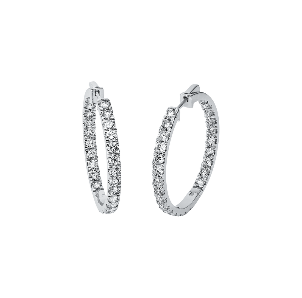 Brogle Selection diamond hoop earrings
