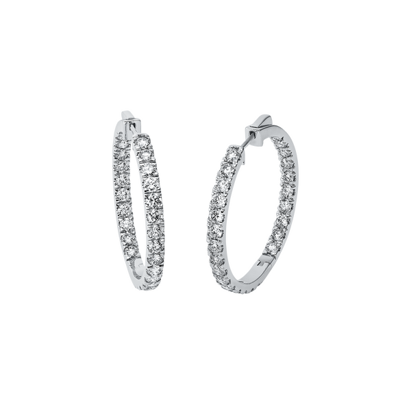 Brogle Selection diamond hoop earrings
