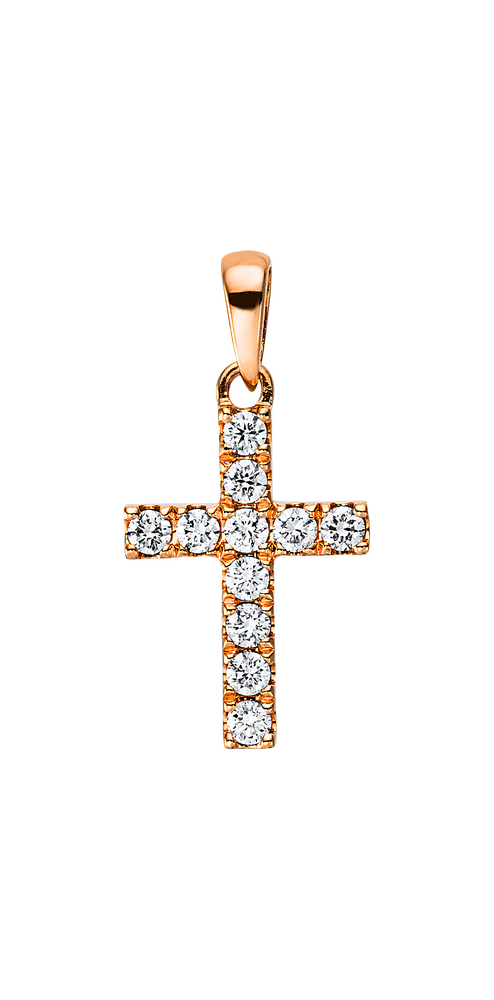 Brogle Classic cross pendant with diamonds Brogle Classic cross pendant with diamonds