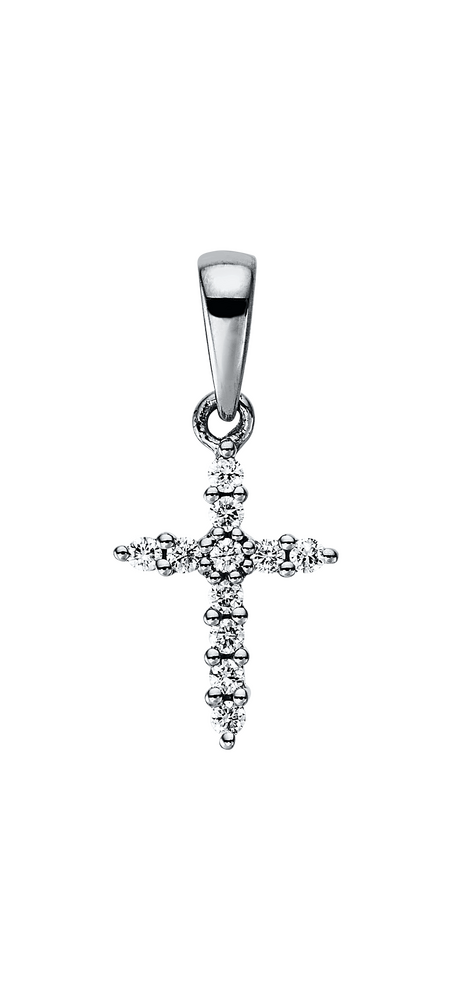 Brogle Classic cross pendant with diamonds Brogle Classic cross pendant with diamonds