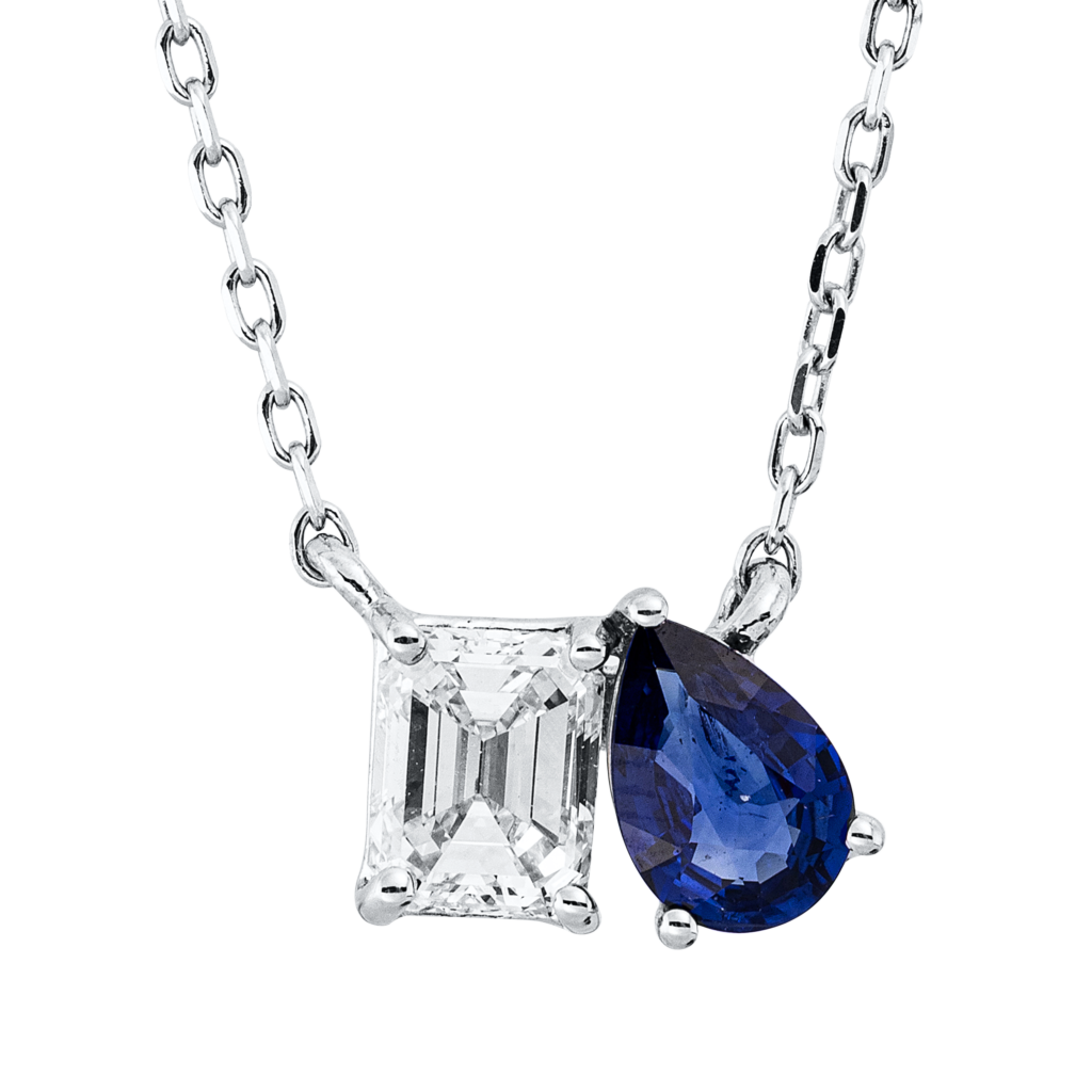 Brogle Classic necklace with sapphire pendant Brogle Classic necklace with sapphire pendant