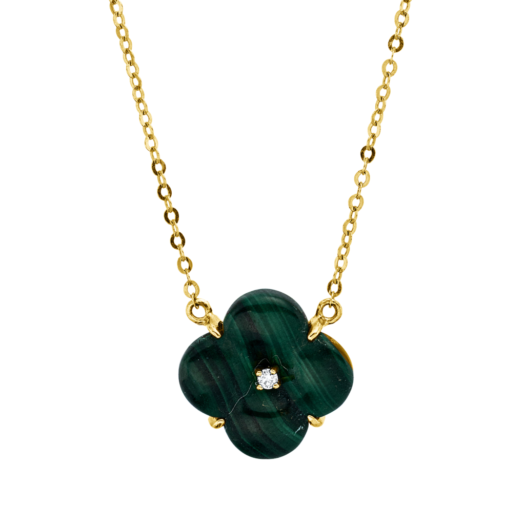 Brogle Classic necklace with malachite pendant Brogle Classic necklace with malachite pendant