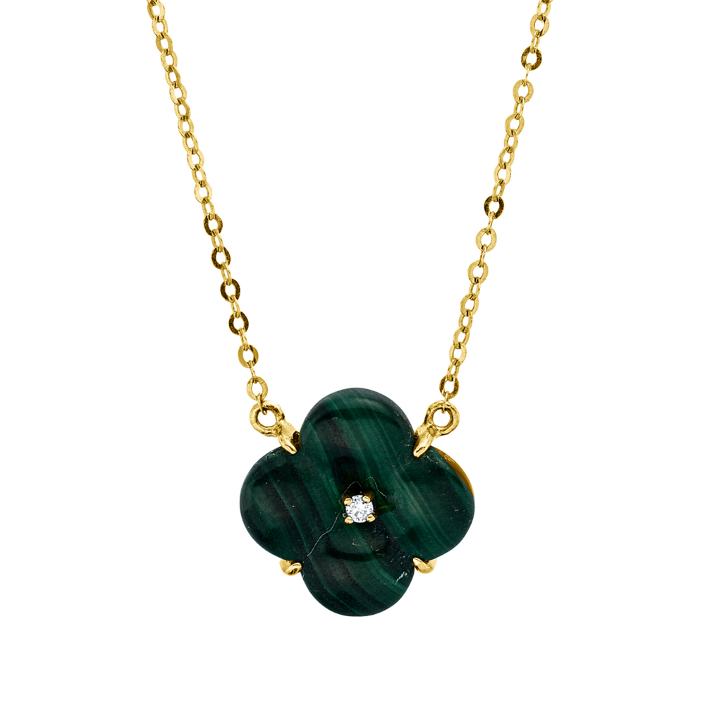 Brogle Classic necklace with malachite pendant Brogle Classic necklace with malachite pendant