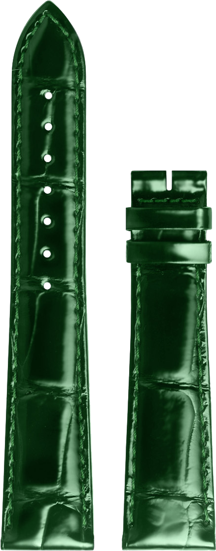 Longines Dolche Vita green alligator leather strap 17/14mm