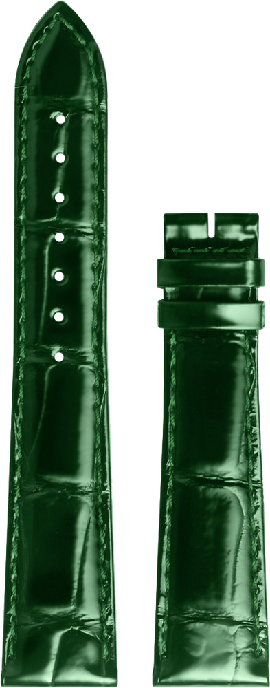 Longines Dolche Vita green alligator leather strap 17/14mm