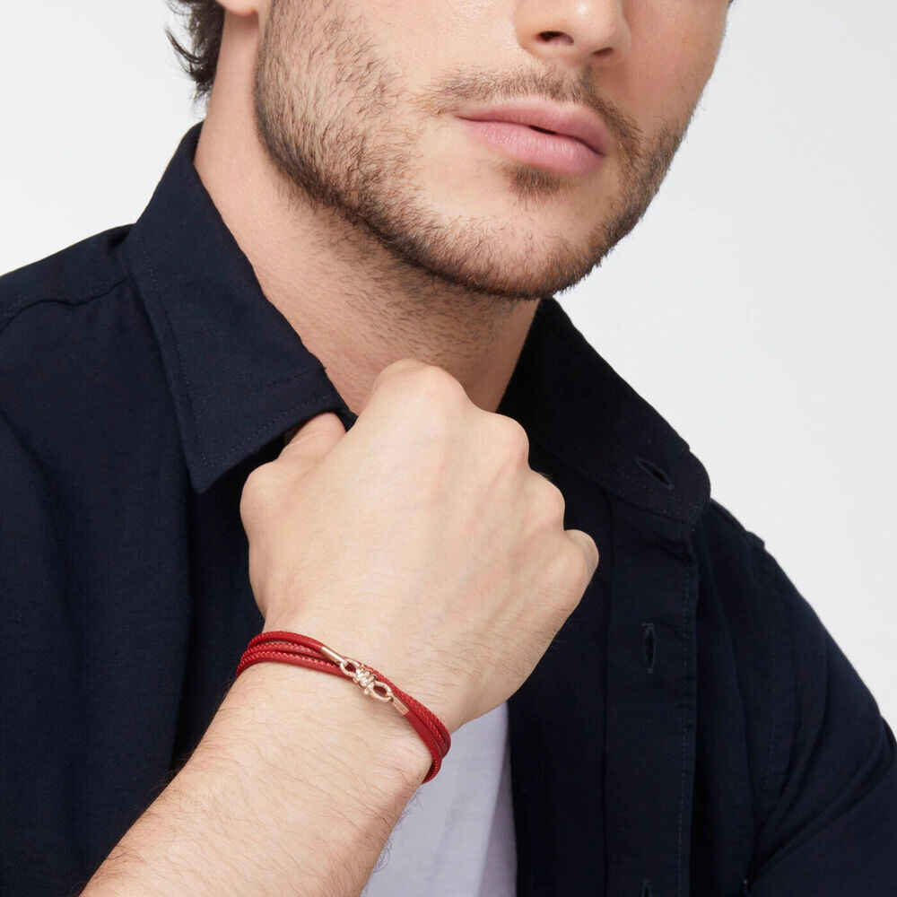 175861 DBB9008 KNOT0 LEB9R 110 Dodo nodo bracelet 9k rose gold burgundy leather y64b0298f2fd8653f