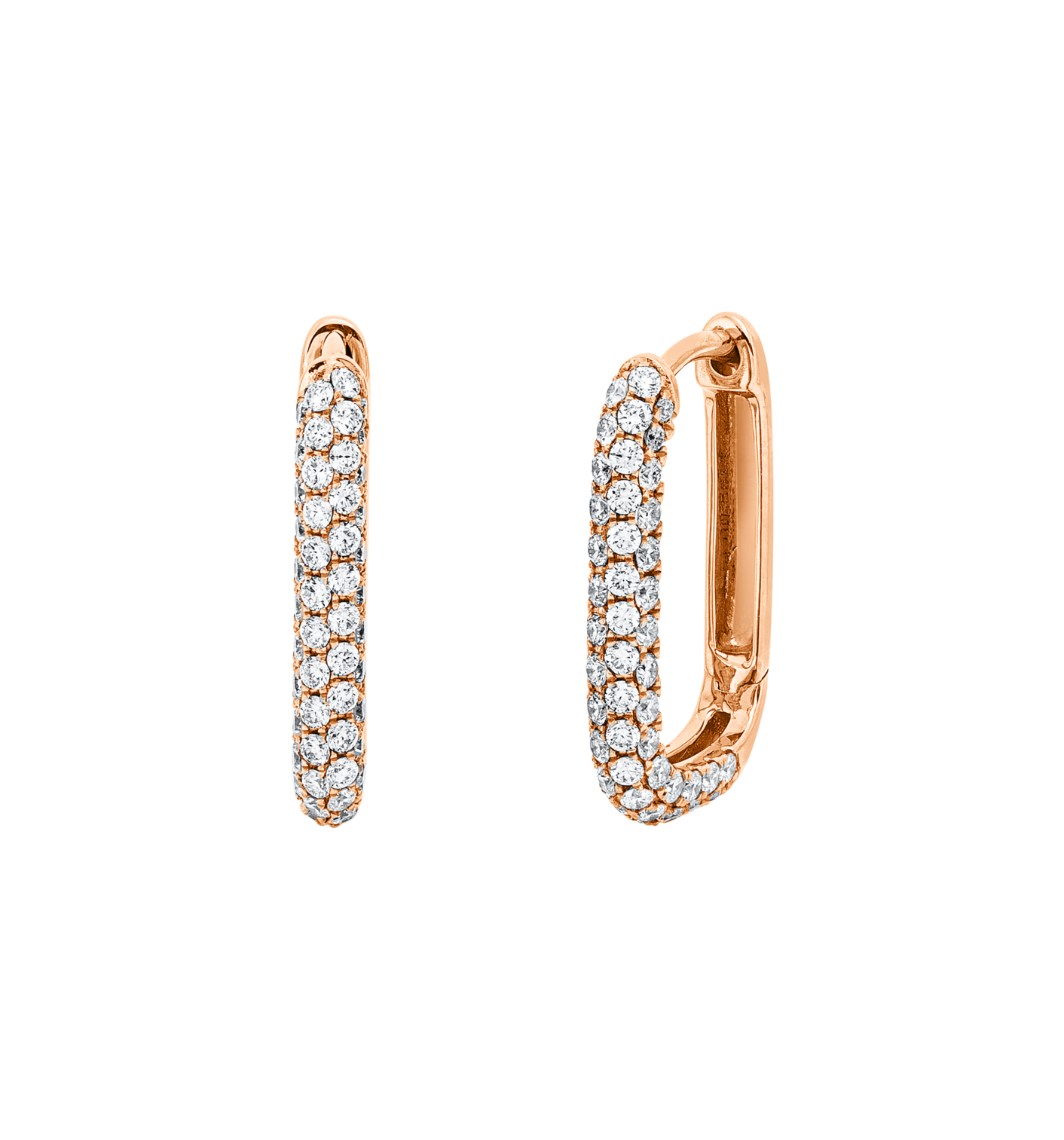 Brogle Classic diamond hoop earrings Brogle Classic diamond hoop earrings