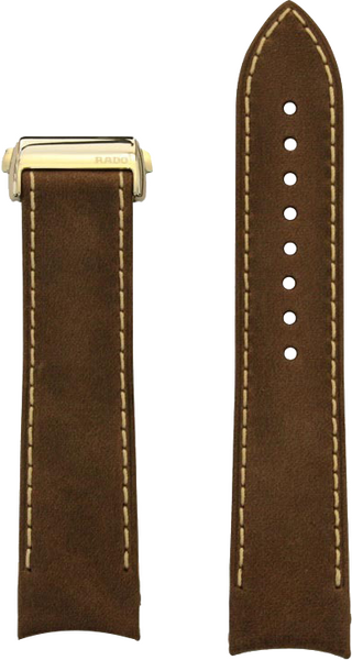 Rado braunes Rindsleder-Armband 22mm