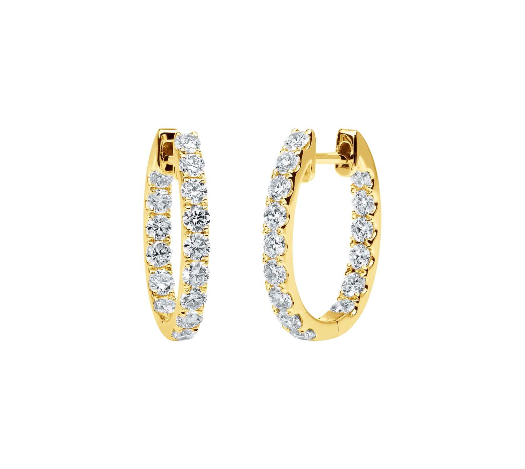 Brogle Selection diamond hoop earrings Brogle Selection diamond hoop earrings
