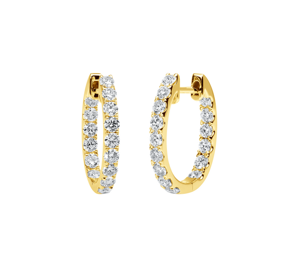 Brogle Selection diamond hoop earrings Brogle Selection diamond hoop earrings