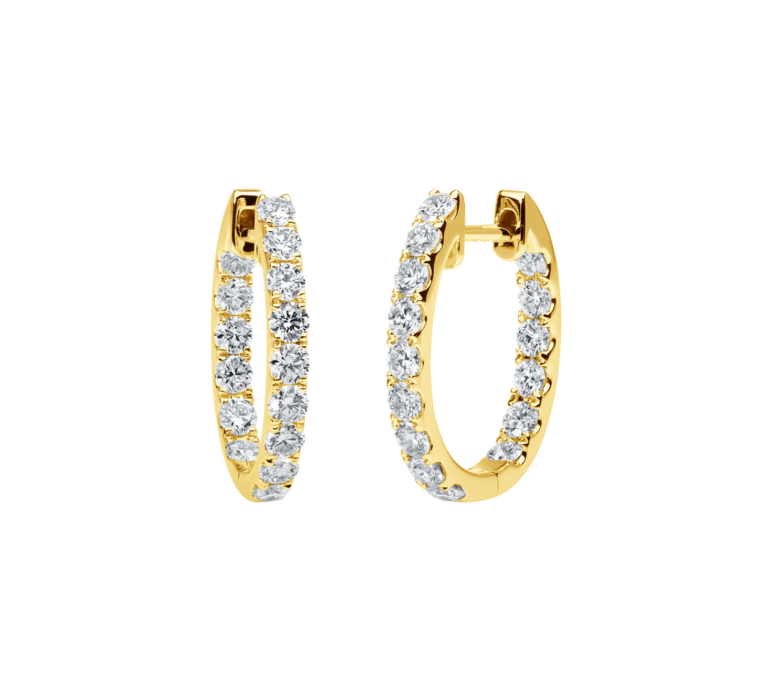 Brogle Selection diamond hoop earrings Brogle Selection diamond hoop earrings