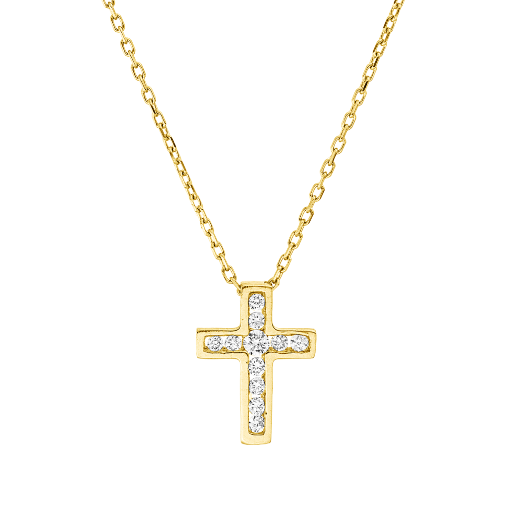 Brogle Classic Kette mit Diamantkreuz