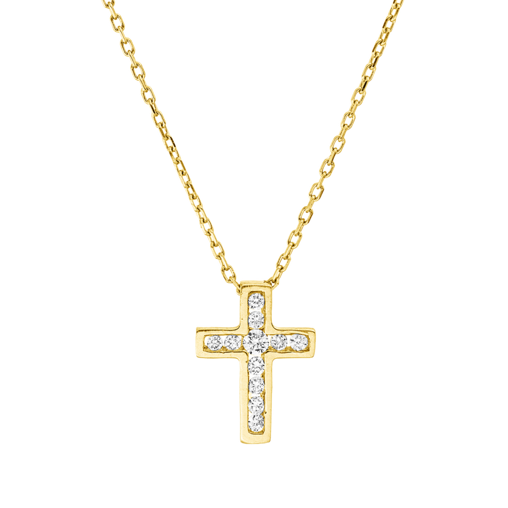 Brogle Classic Kette mit Diamantkreuz