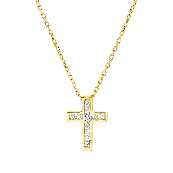 Brogle Classic Kette mit Diamantkreuz Brogle Classic Kette mit Diamantkreuz