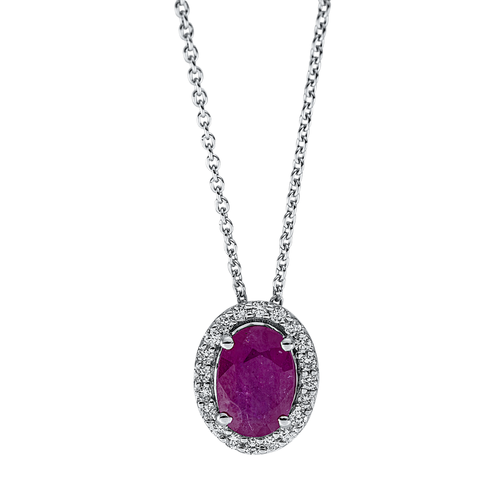 Brogle Classic necklace with ruby pendant Brogle Classic necklace with ruby pendant