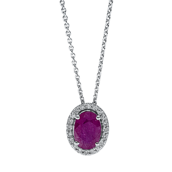 Brogle Classic necklace with ruby pendant Brogle Classic necklace with ruby pendant