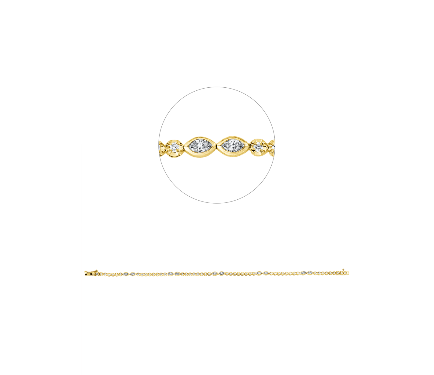 Brogle Classic Bicolor Diamantarmband Brogle Classic Bicolor Diamantarmband