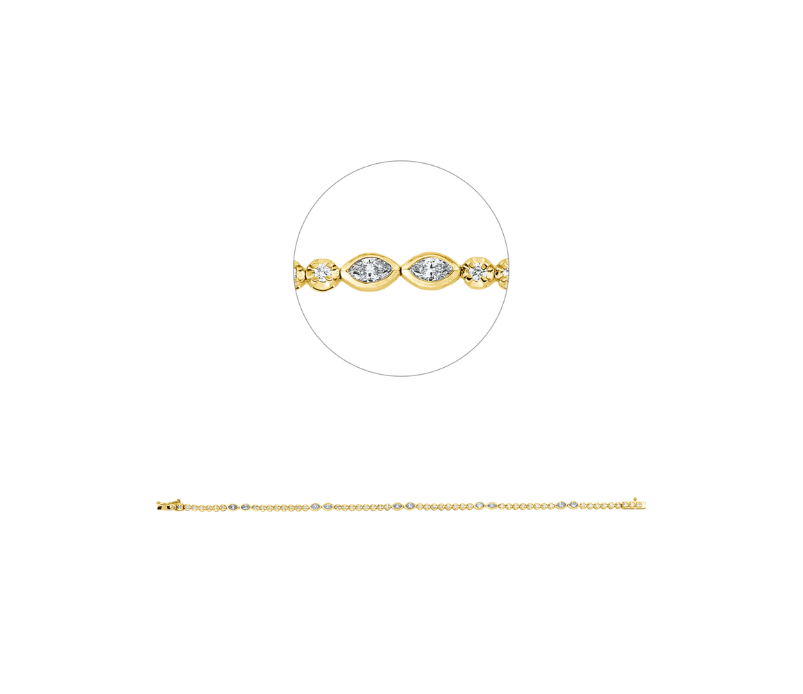 Brogle Classic Bicolor Diamantarmband Brogle Classic Bicolor Diamantarmband