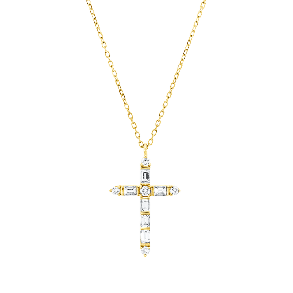 Brogle Classic Kette mit Diamantkreuz