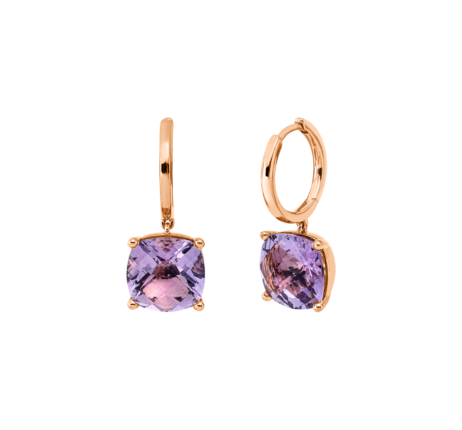 Brogle Classic amethyst creoles Brogle Classic amethyst creoles