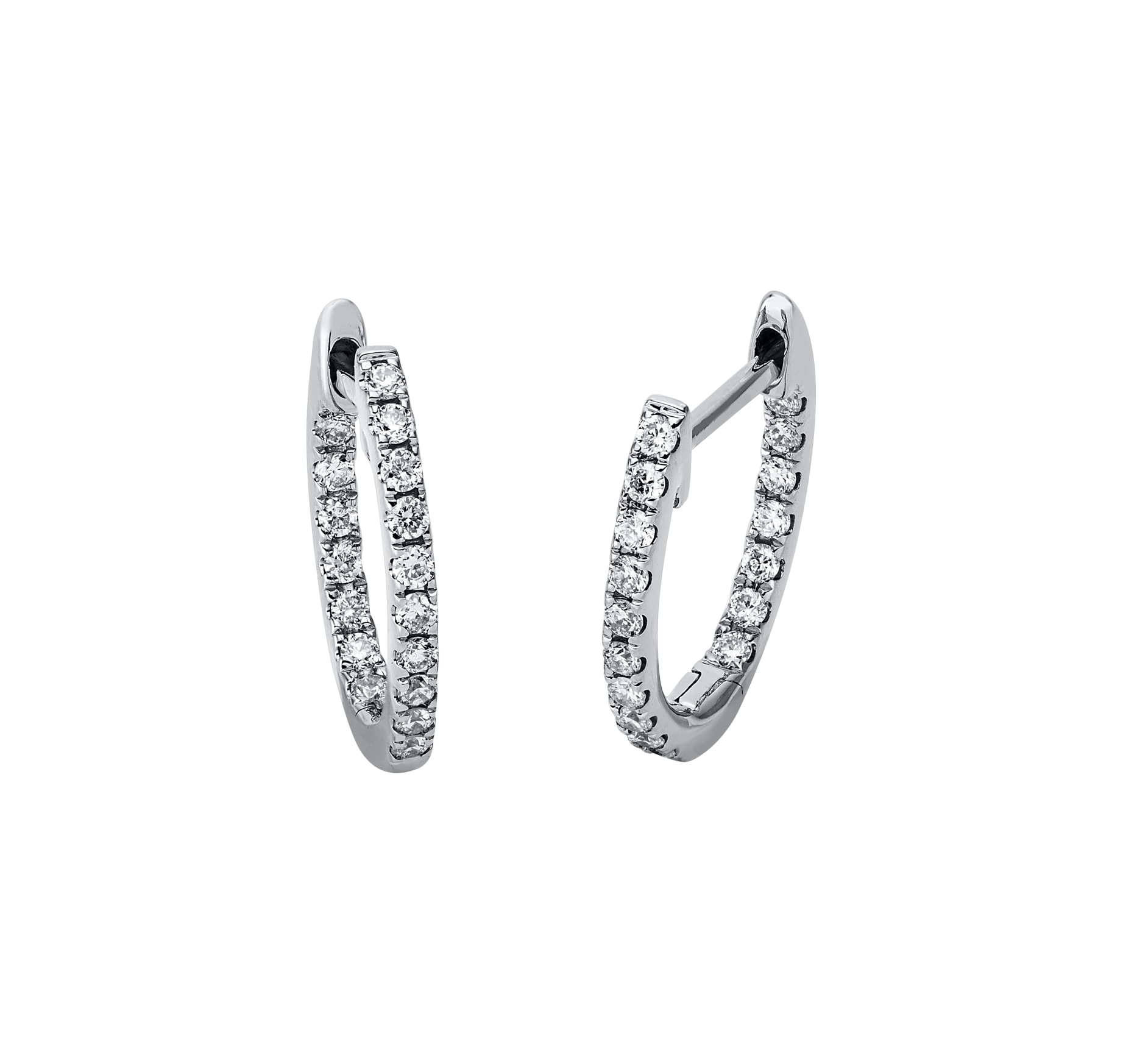 Brogle Classic diamond hoop earrings Brogle Classic diamond hoop earrings