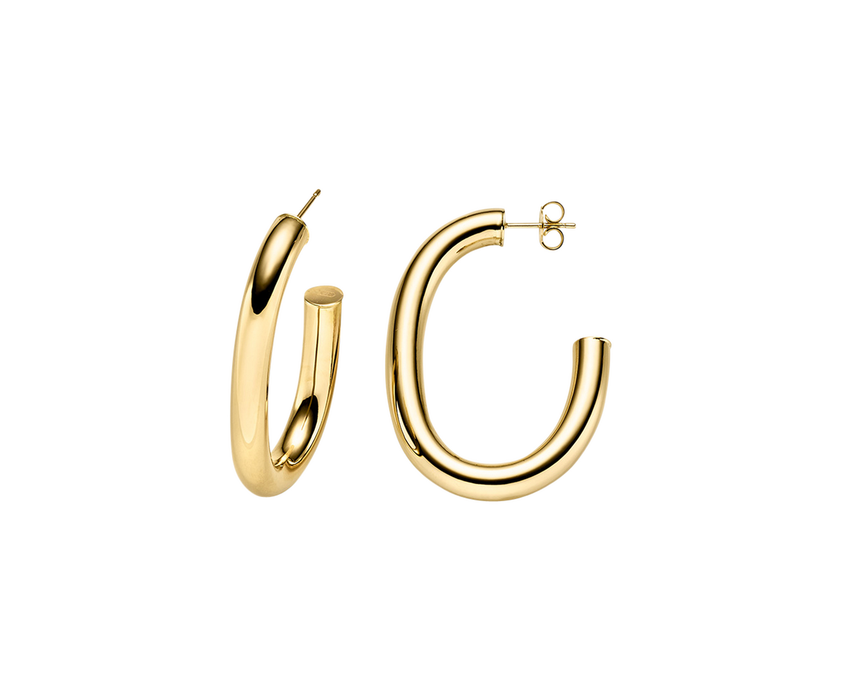Brogle Classic gold hoop earrings 6mm Brogle Classic gold hoop earrings 6mm