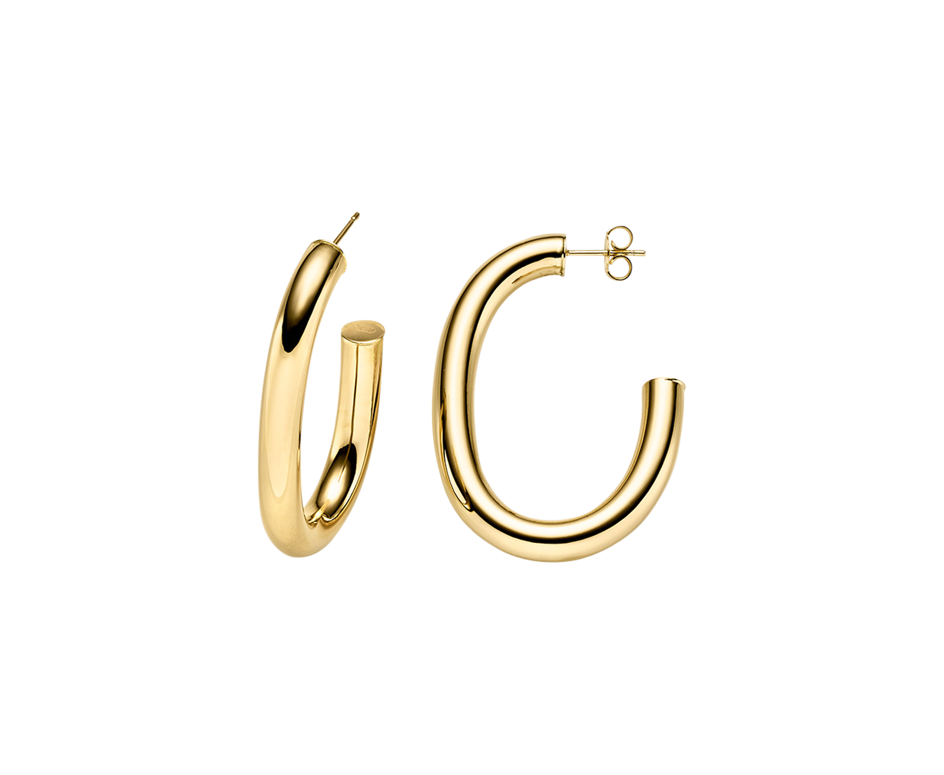 Brogle Classic gold hoop earrings 6mm Brogle Classic gold hoop earrings 6mm