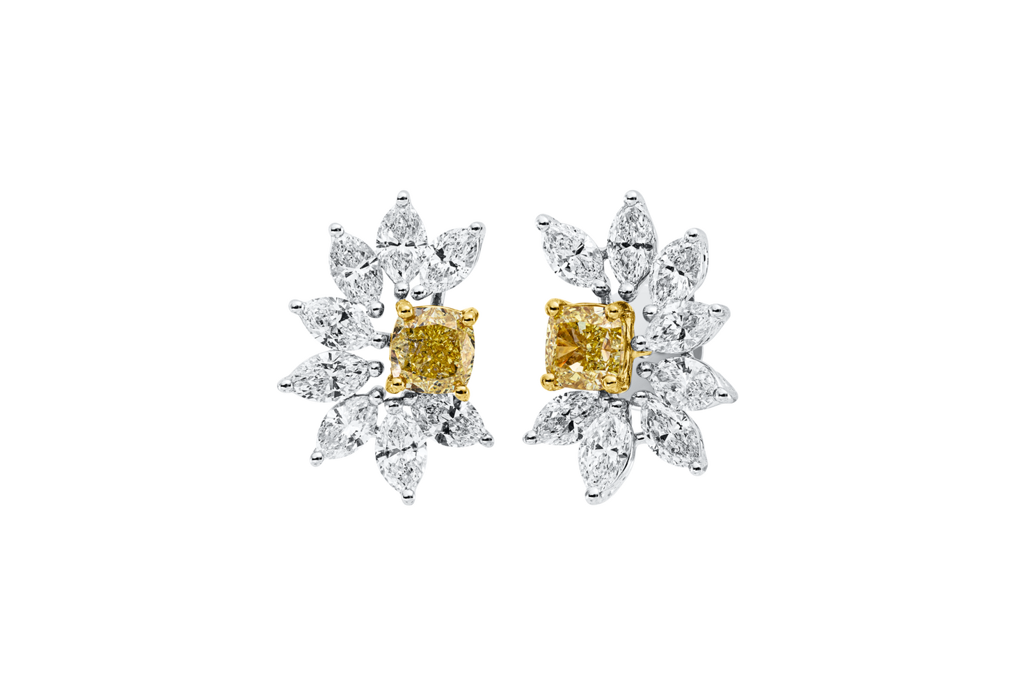 Brogle Selection bicolour diamond stud earrings