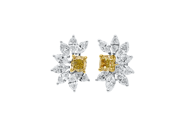 Brogle Selection bicolour diamond stud earrings