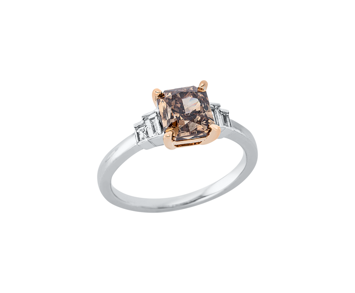 Brogle bicolor solitaire ring Brogle bicolor solitaire ring