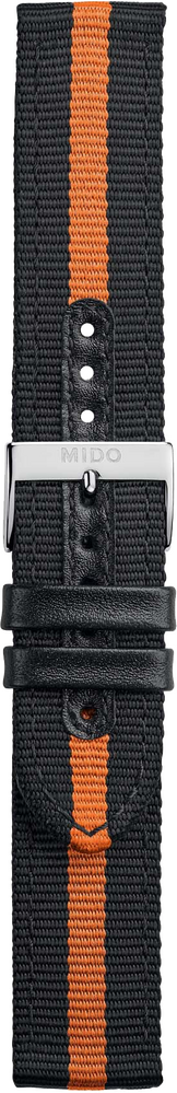 Mido bicolor Textil-/Lederarmband 21mm Mido bicolor Textil-/Lederarmband 21mm
