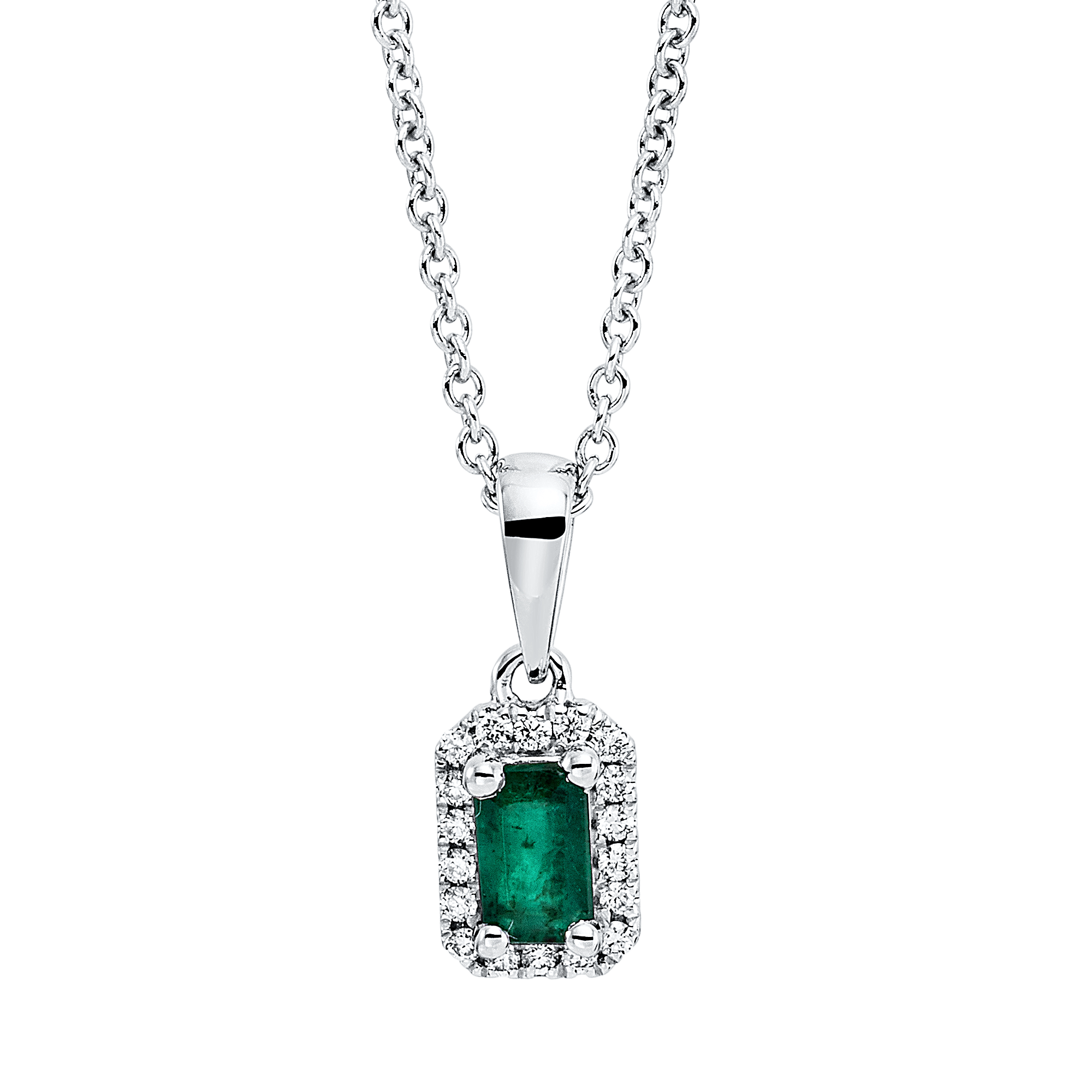 Brogle Classic necklace with emerald pendant Brogle Classic necklace with emerald pendant