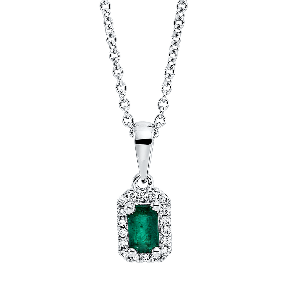 Brogle Classic necklace with emerald pendant Brogle Classic necklace with emerald pendant