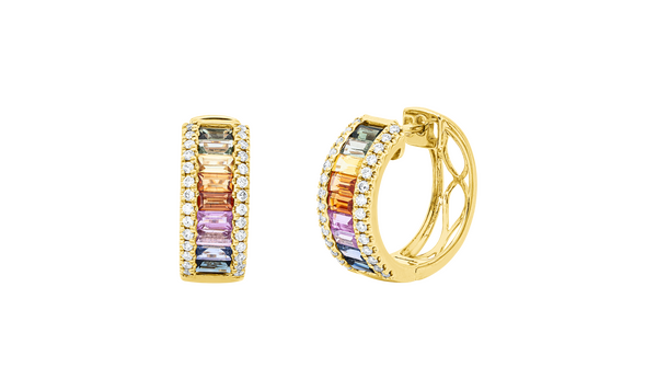 Brogle Classic Saphircreolen Rainbow Brogle Classic Saphircreolen Rainbow