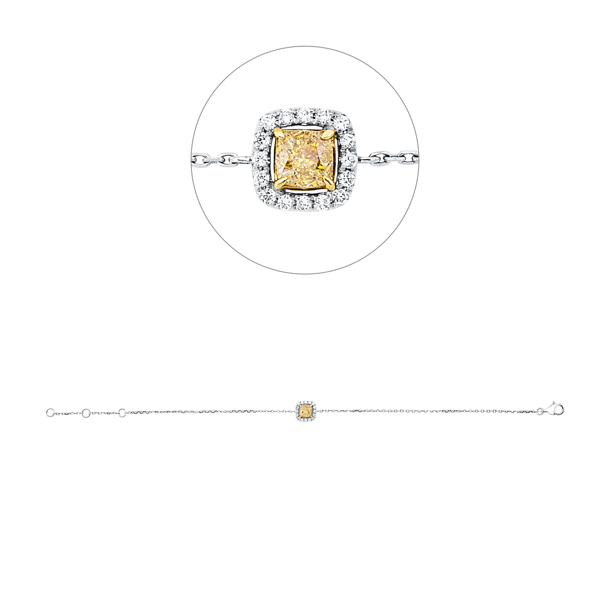 Brogle Classic bicolour diamond bracelet