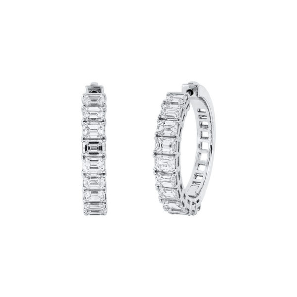 Brogle Selection diamond hoop earrings