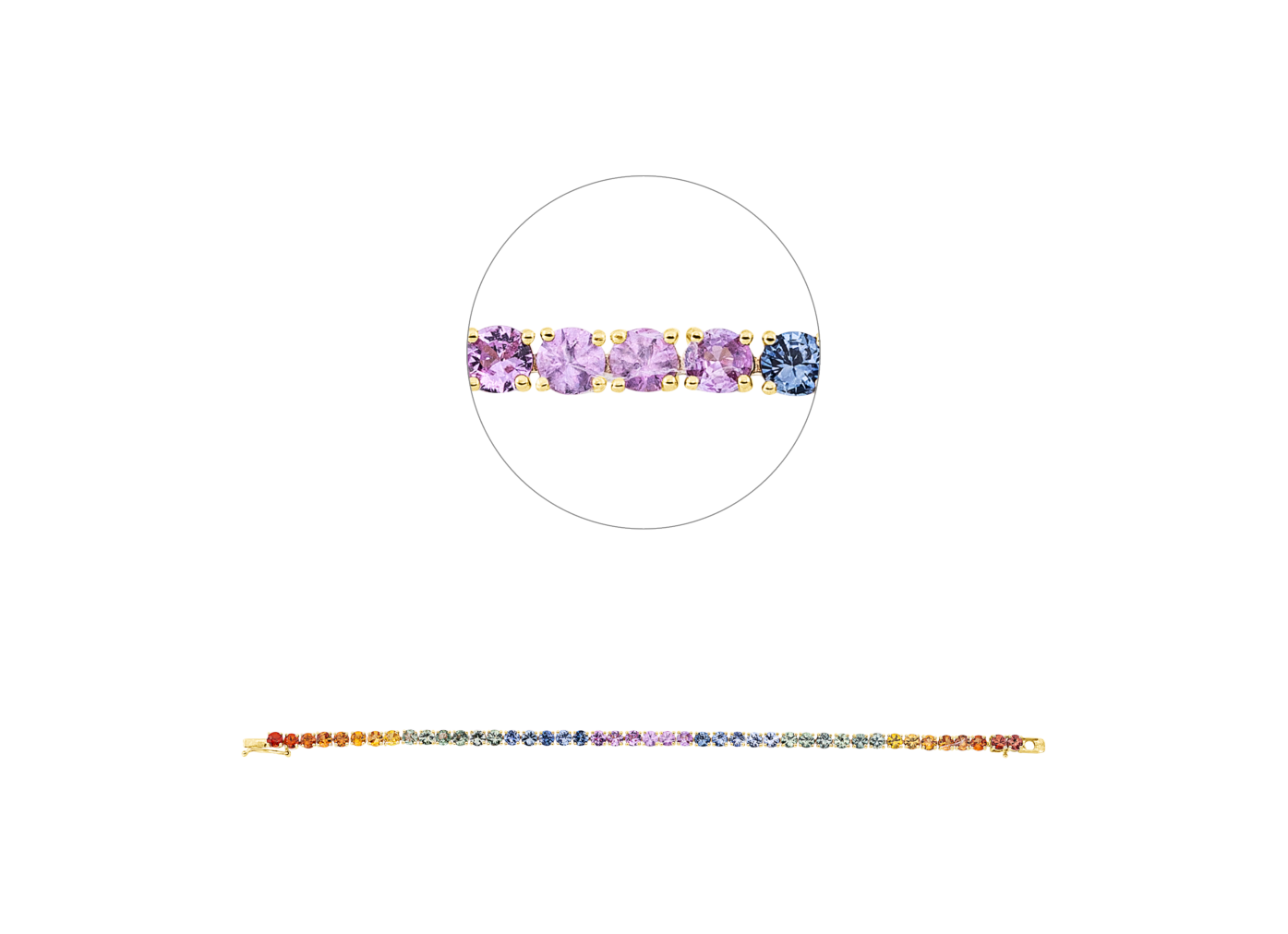 Brogle Selection Saphirarmband Rainbow Brogle Selection Saphirarmband Rainbow
