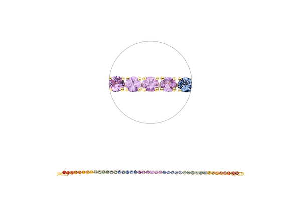 Brogle Selection Saphirarmband Rainbow Brogle Selection Saphirarmband Rainbow