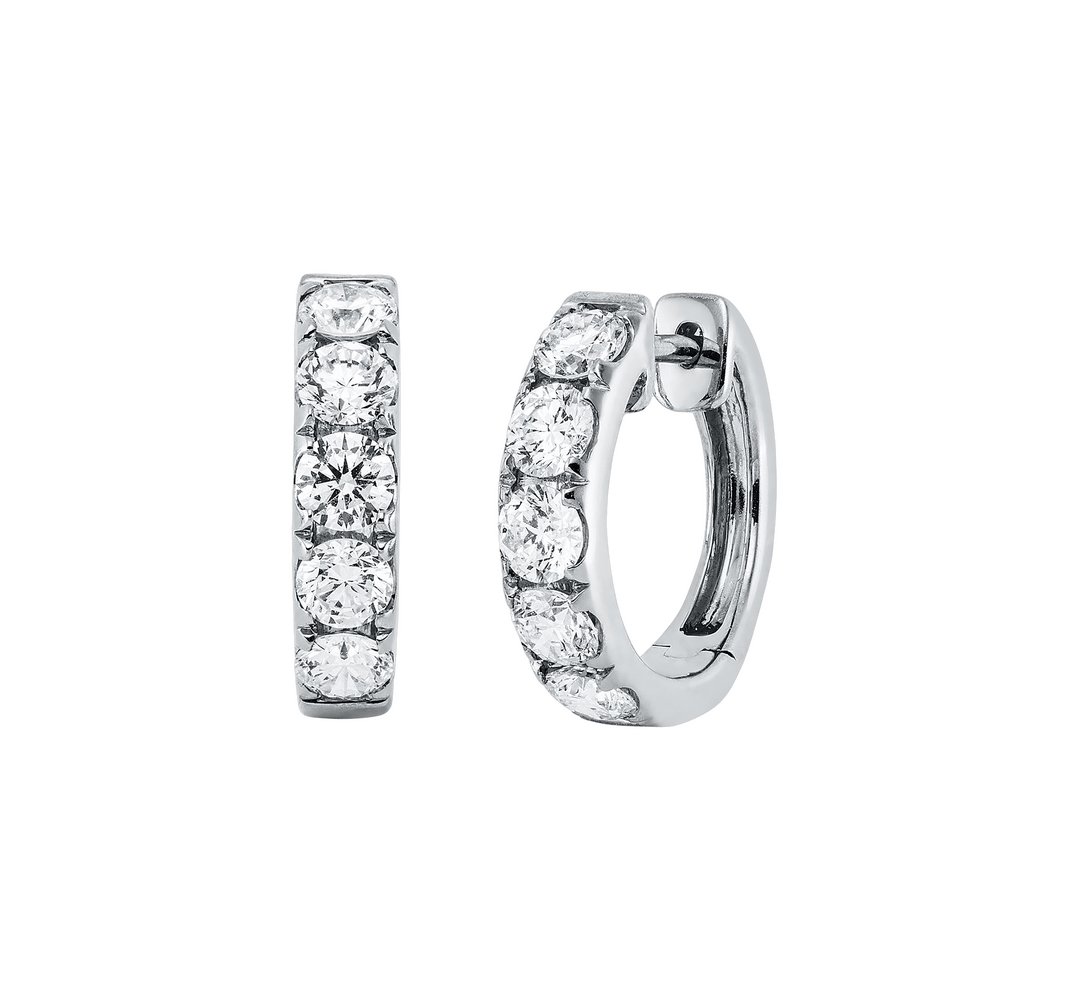 Brogle Selection diamond hoop earrings