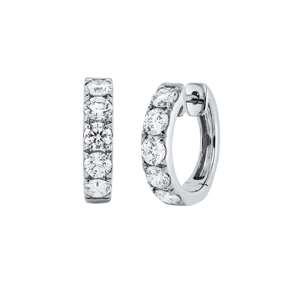 Brogle Selection diamond hoop earrings Brogle Selection diamond hoop earrings