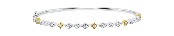 Brogle Selection bicolour diamond bangle Brogle Selection bicolour diamond bangle