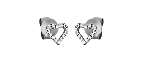 Brogle Classic Herzohrstecker mit Diamanten